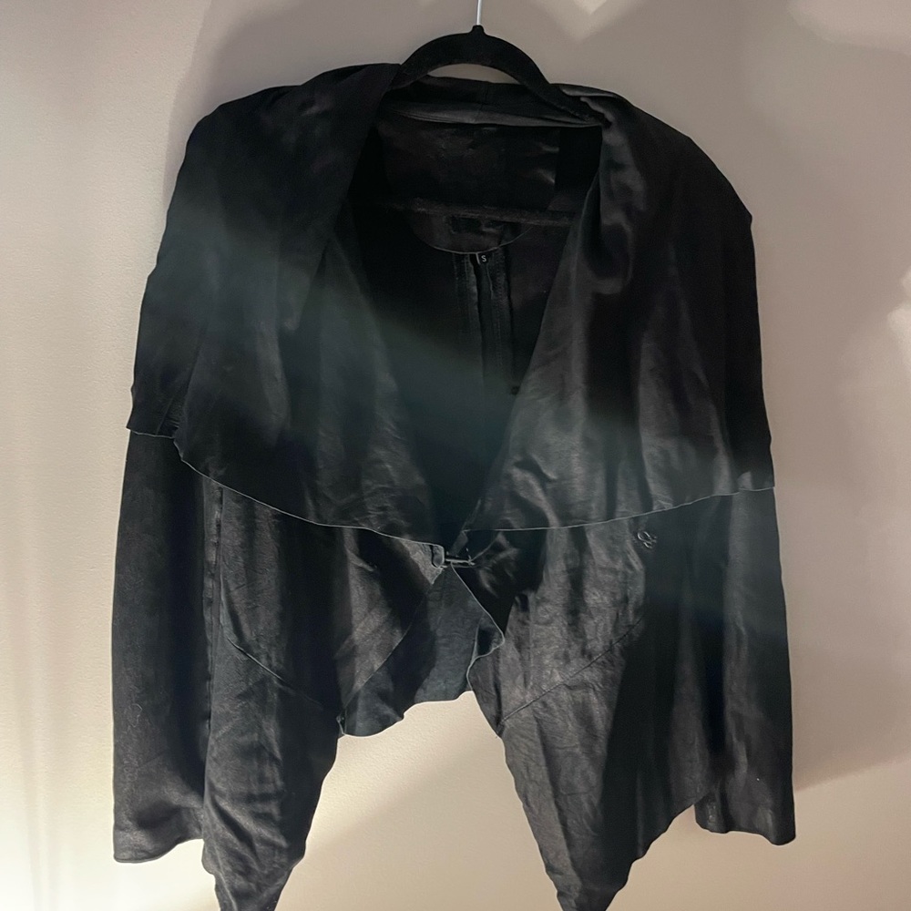 Lamb skin black jacket